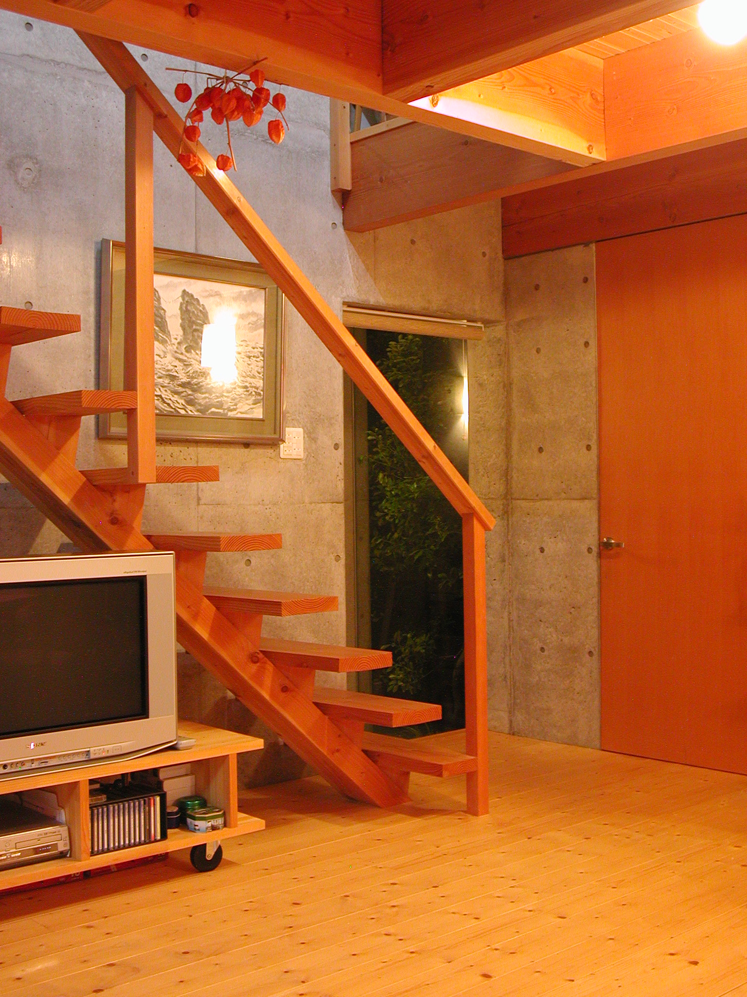 木製ササラ梁階段1