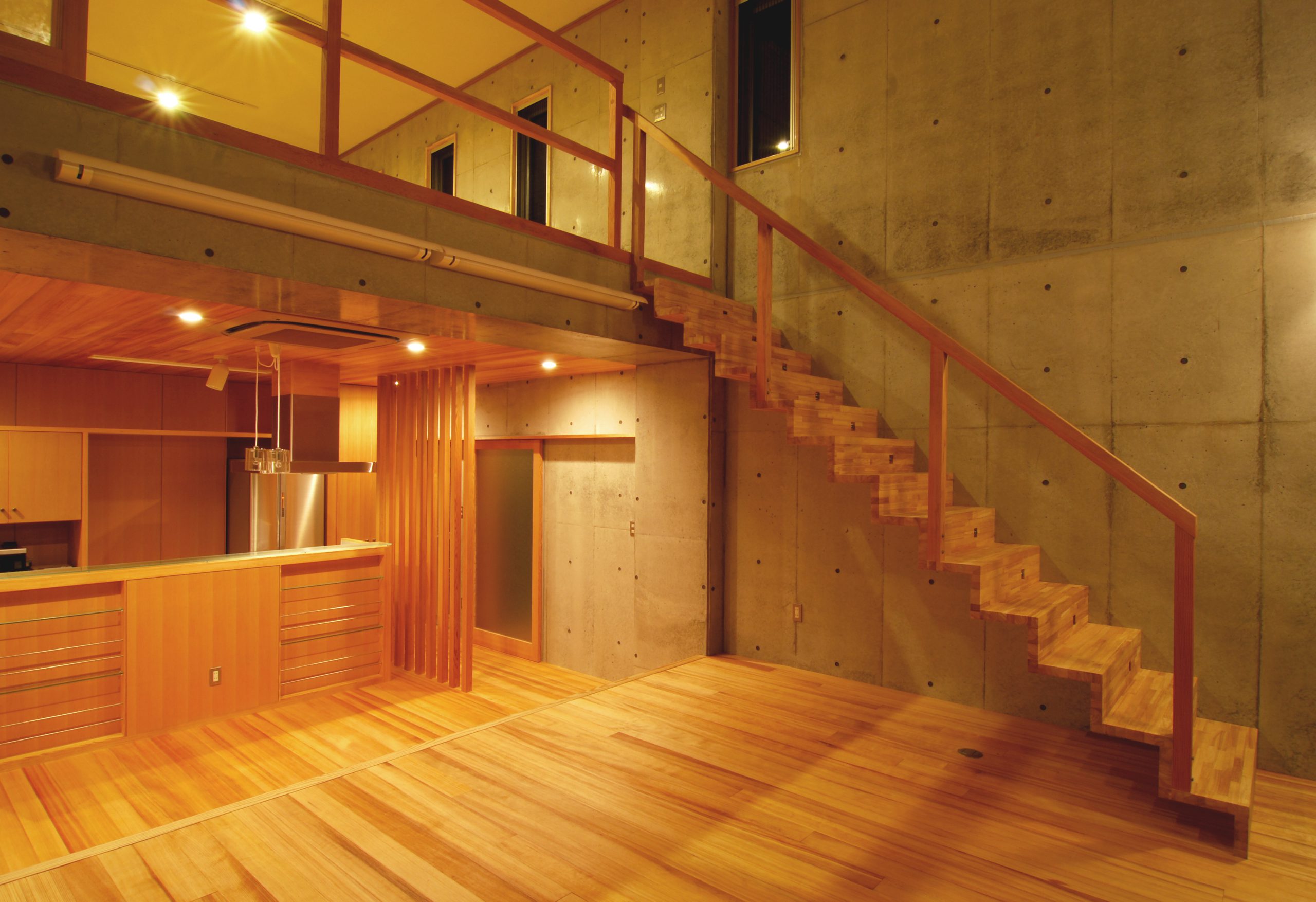 木製カンチレバー階段